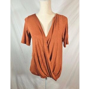 Anthropologie Dolan Wrap Rust Tshirt Medium‎